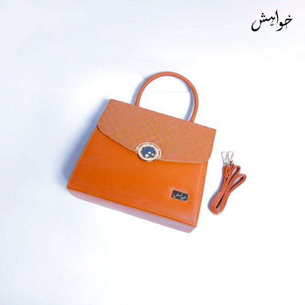 Gulzar by Khuwahish - Stylish Mustard Square Tote - Image 2